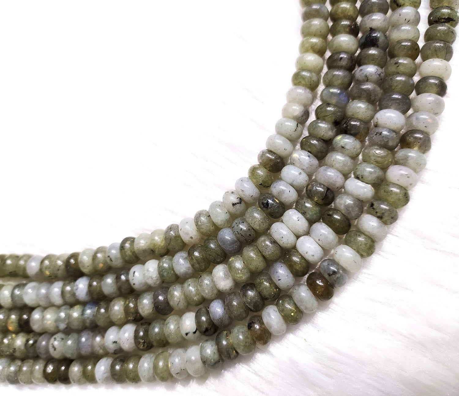 Labradorite Rondelle Beads, Crystal Beads for Jewelry  DestGlow