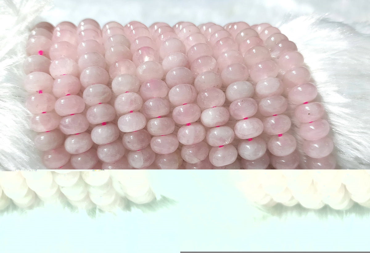 Rondelle Beads | Rose Quartz | Crystal Beads for Jewelry  DestGlow