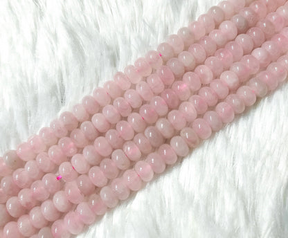 Rondelle Beads | Rose Quartz | Crystal Beads for Jewelry  DestGlow