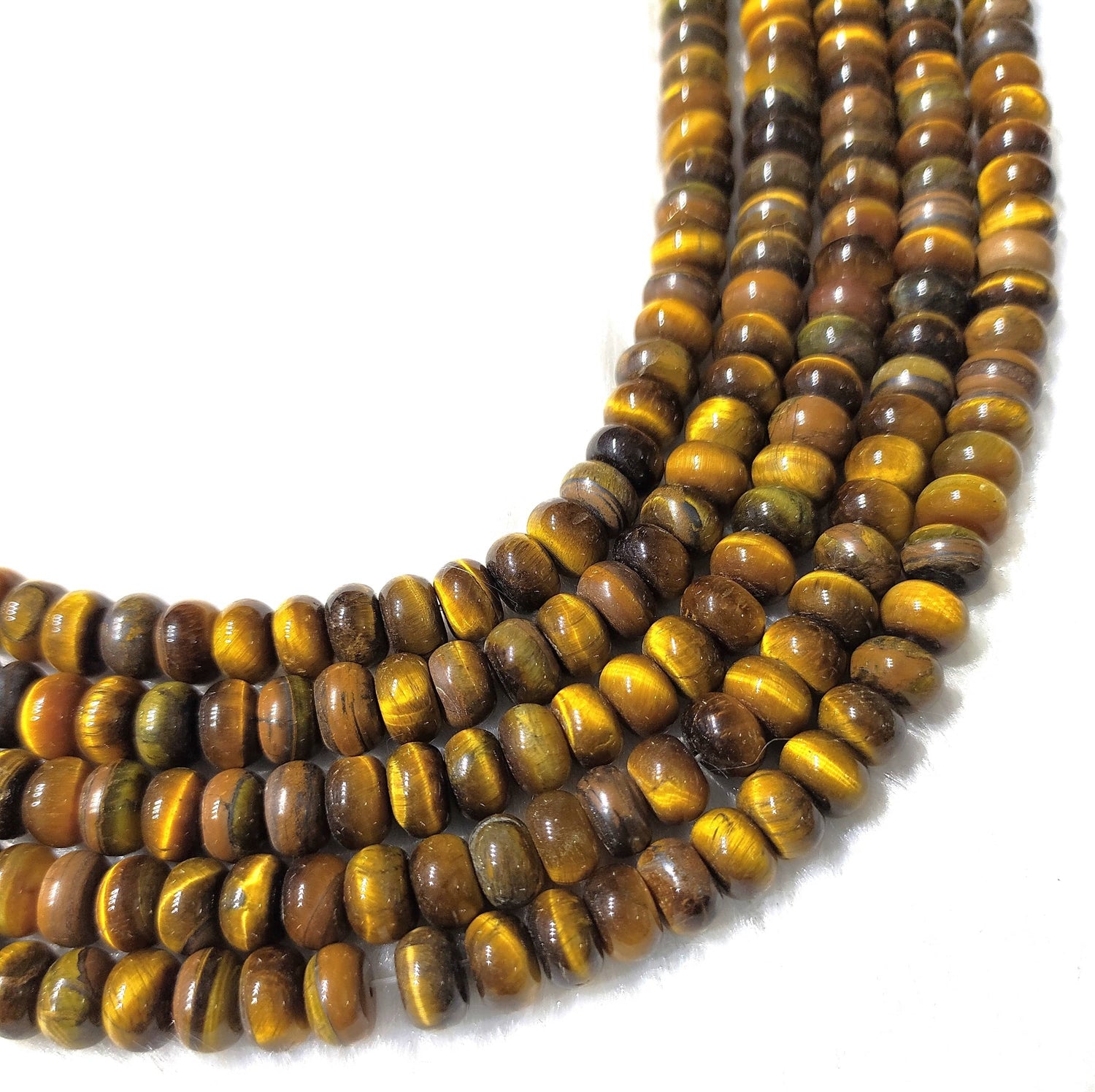 Tiger eye Rondelle Beads, Crystal Beads for Jewelry.  DestGlow