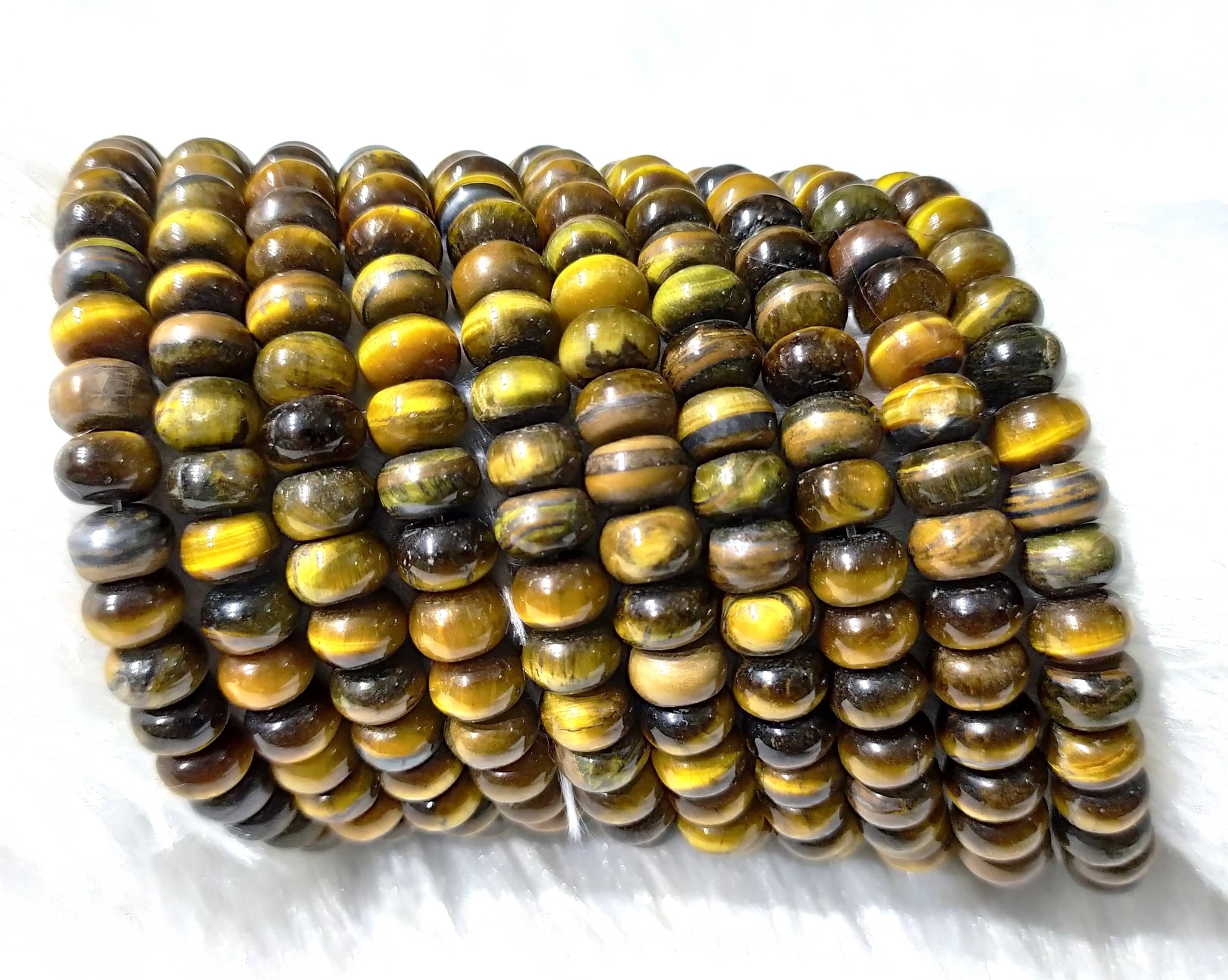 Tiger eye Rondelle Beads, Crystal Beads for Jewelry.  DestGlow