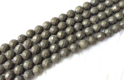 Pyrite Faceted Beads, Crystal Beads for Jewelry.  DestGlow