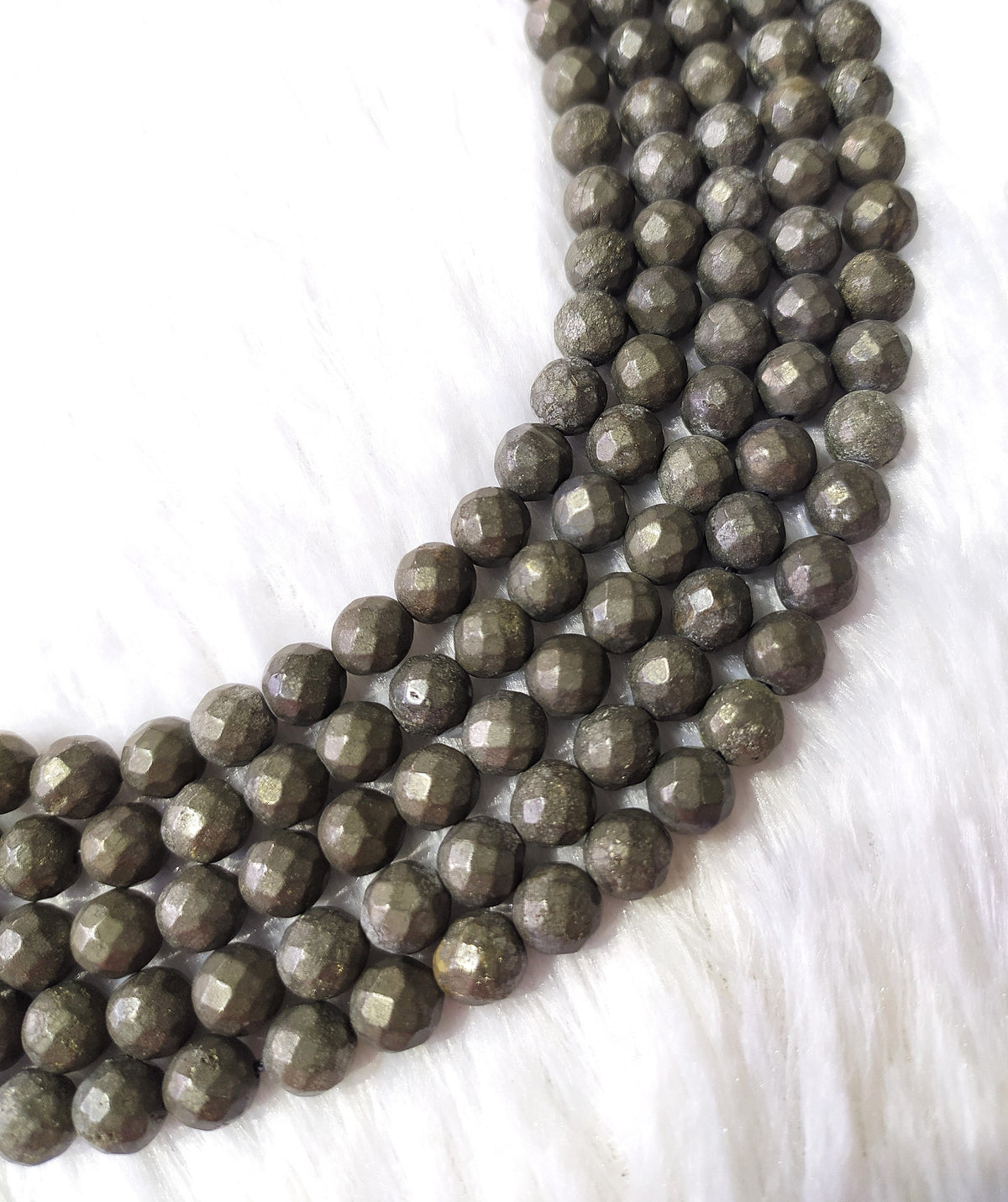 Pyrite Faceted Beads, Crystal Beads for Jewelry.  DestGlow