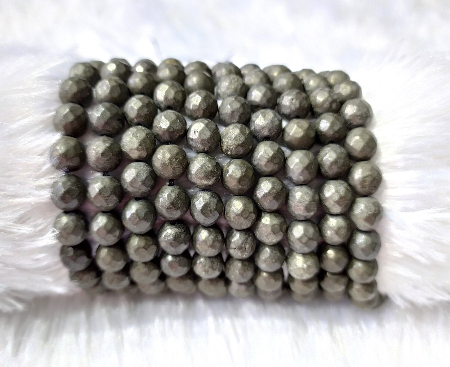 Pyrite Faceted Beads, Crystal Beads for Jewelry.  DestGlow