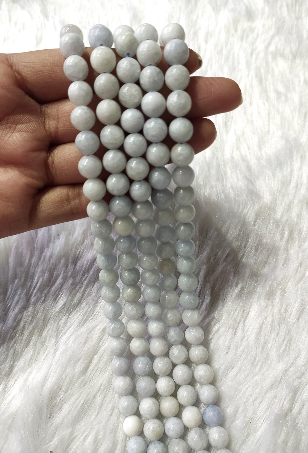 Blue Celestite Gemstone Beads, Crystal Beads for Jewelry  DestGlow