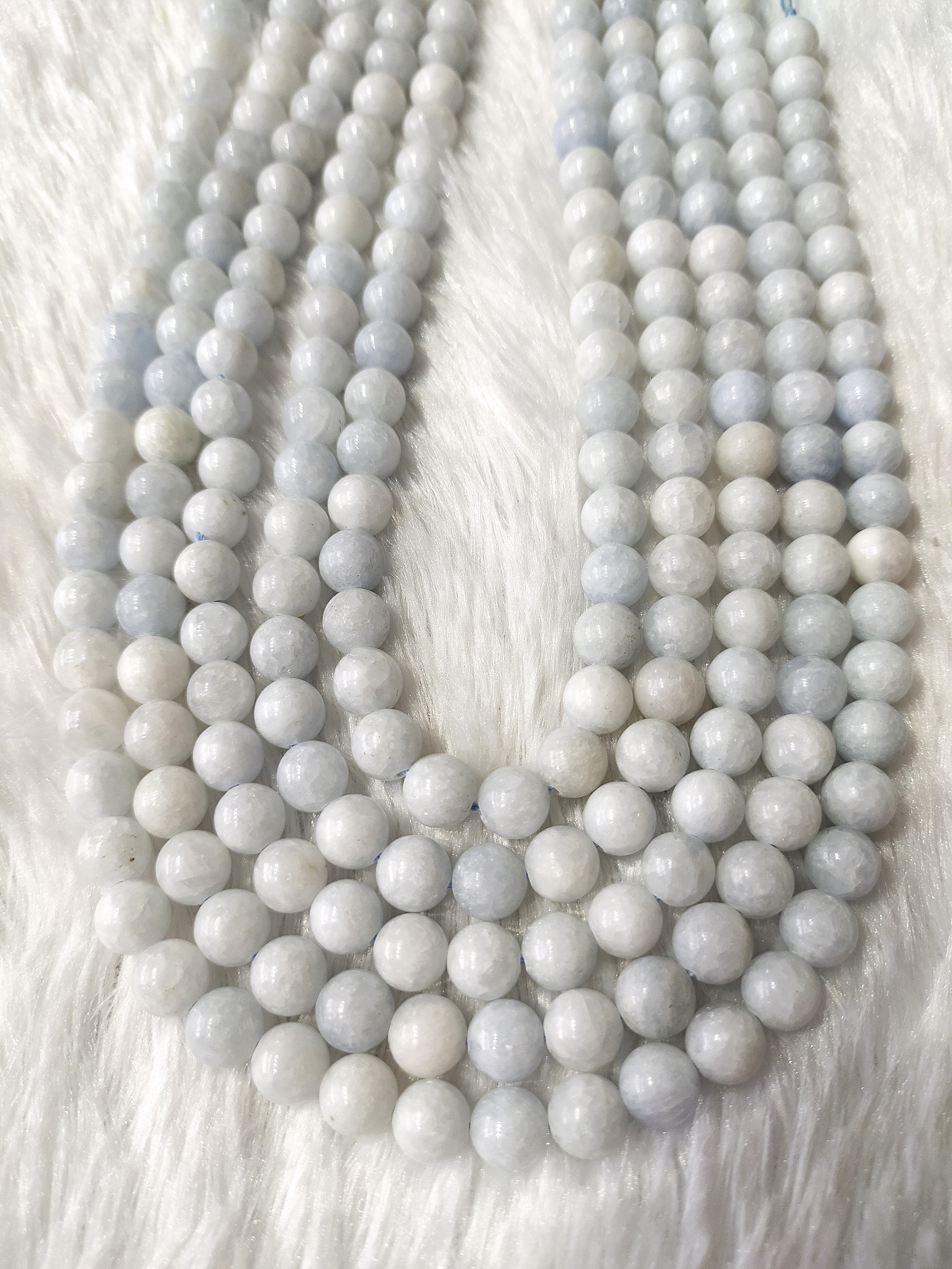 Blue Celestite Gemstone Beads, Crystal Beads for Jewelry  DestGlow