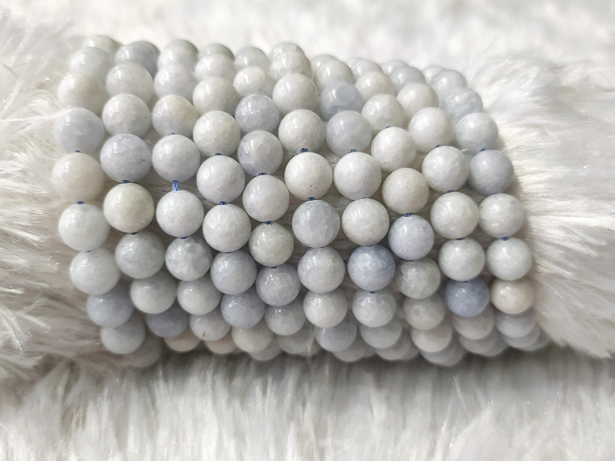 Blue Celestite Gemstone Beads, Crystal Beads for Jewelry  DestGlow
