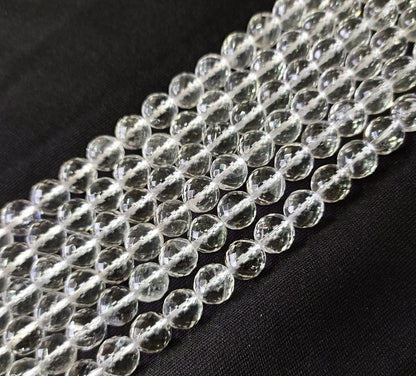Clear Quartz Faceted Beads, Crystal Beads for Jewelry  DestGlow