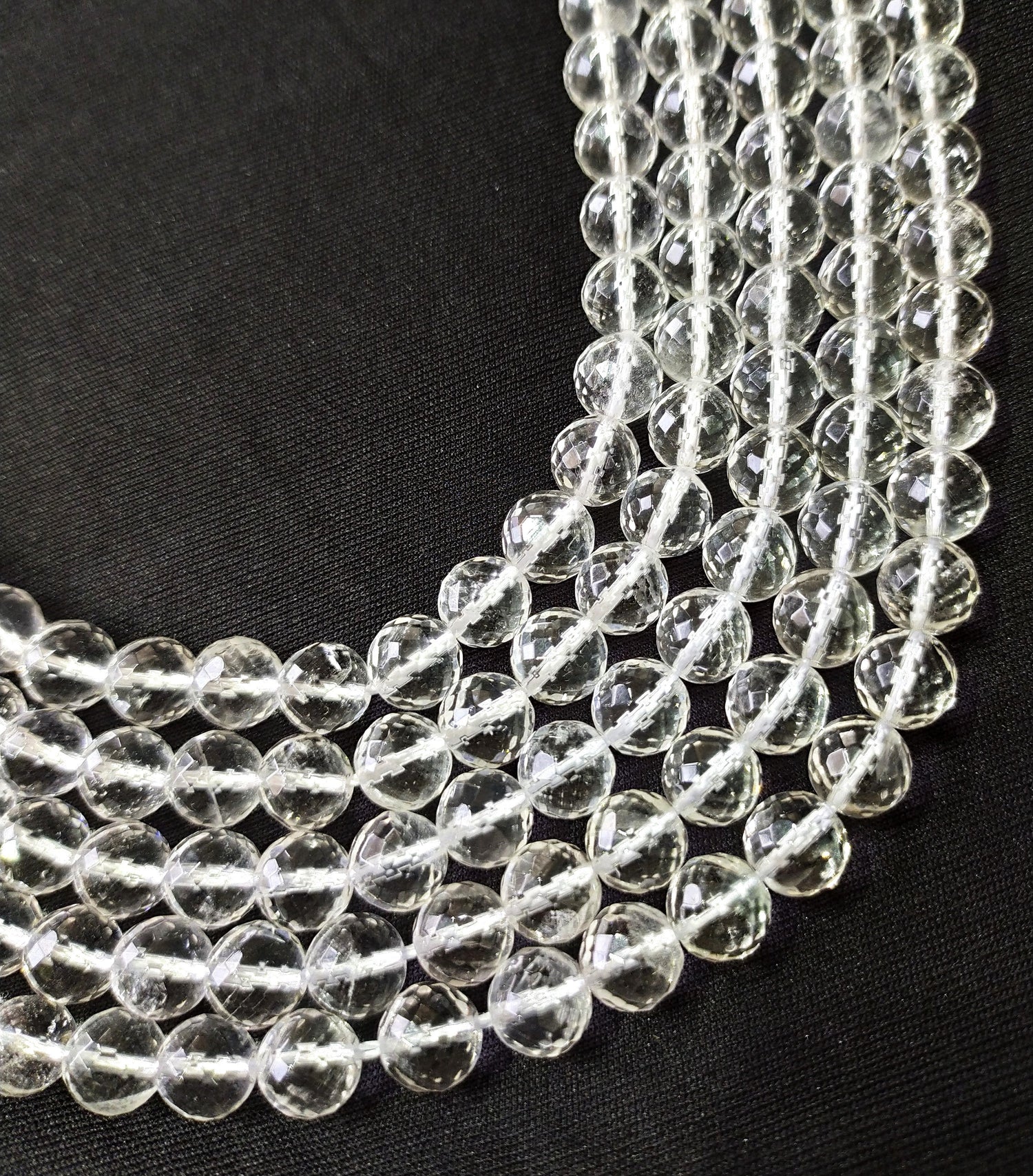 Clear Quartz Faceted Beads, Crystal Beads for Jewelry  DestGlow