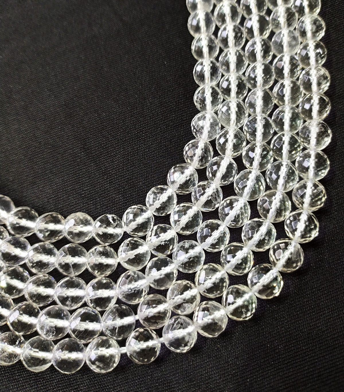 Clear Quartz Faceted Beads, Crystal Beads for Jewelry  DestGlow