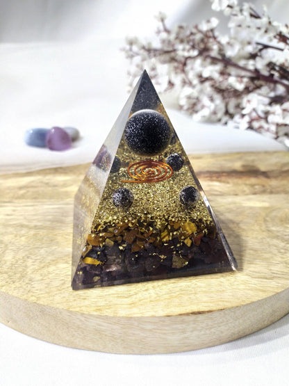 Triple Protection Orgone Pyramid, Crystal Energy Pyramid