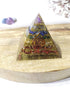7 Chakra Orgone Pyramid, Crystal Energy Pyramid.  DestGlow