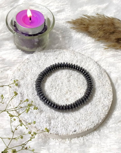 Rondelle Beads Hematite Bracelets, Healing Crystal Bracelets.  DestGlow