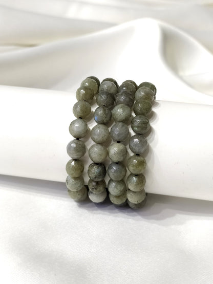 Labradorite Faceted Beads Bracelet, Crystal Bracelet.  DestGlow