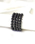 Faceted Black Tourmaline Beads Bracelet, Crystal Bracelet.  DestGlow