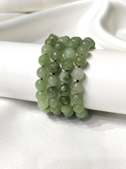 Green Aventurine Faceted Beads Bracelet, Crystal Bracelet  DestGlow