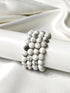 Howlite Faceted Beads Bracelet, Healing Crystal Bracelet  DestGlow