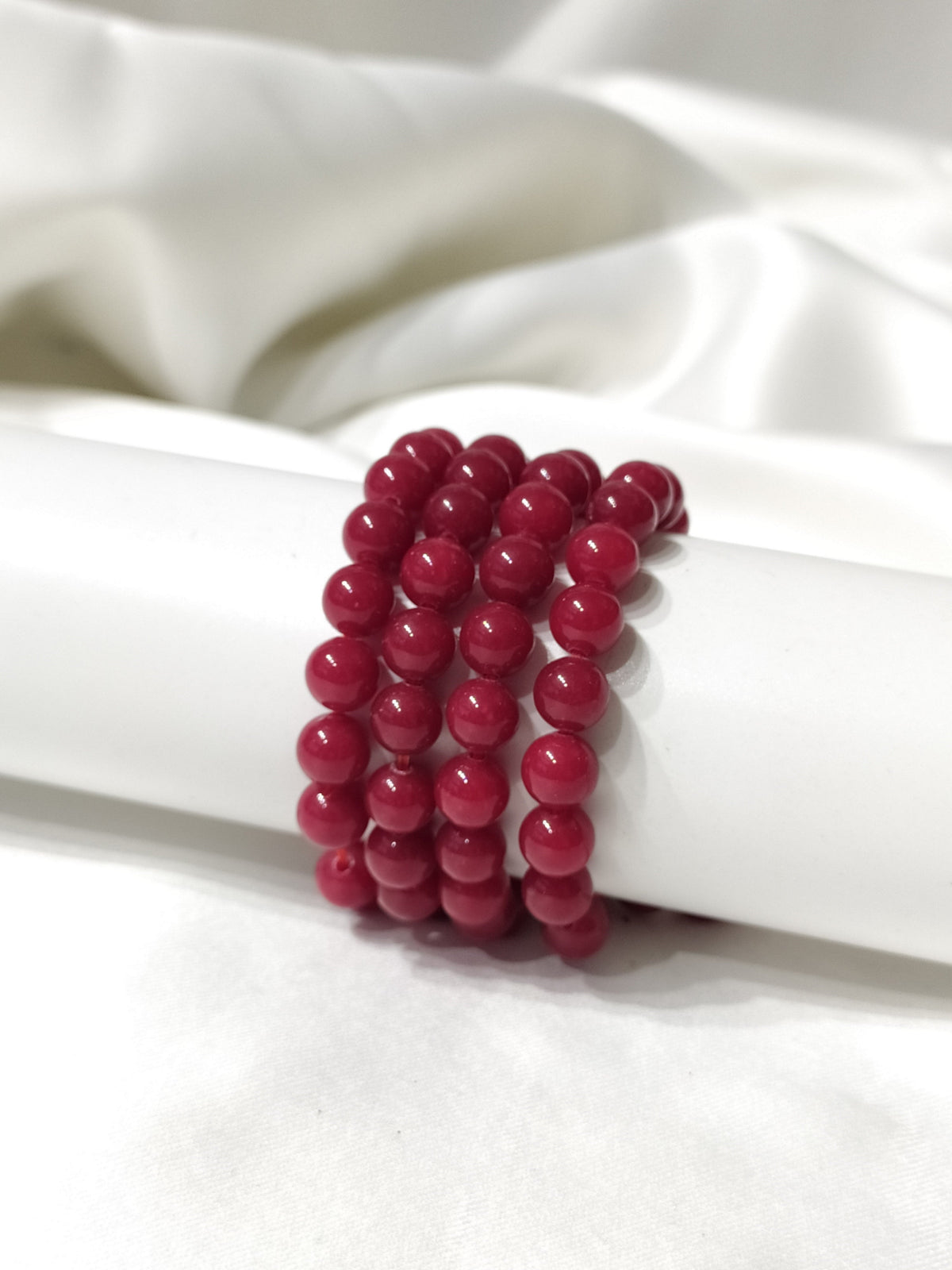 Red Coral Synthetic Bracelet.  DestGlow