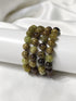 Green Tourmaline Round Beads Bracelet, Gemstone Bracelet  DestGlow