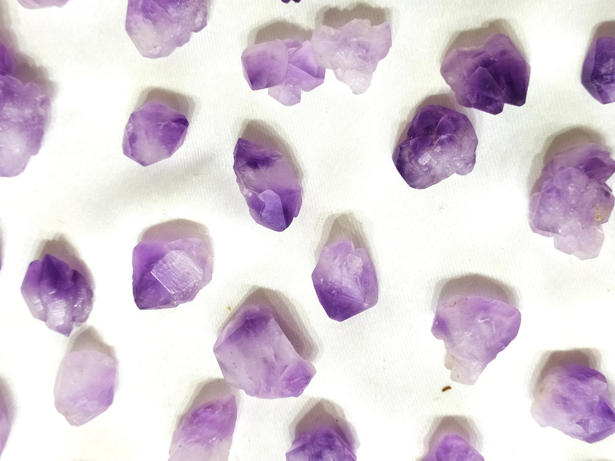 100g Amethyst Natural Points, Healing Crystal Points  DestGlow