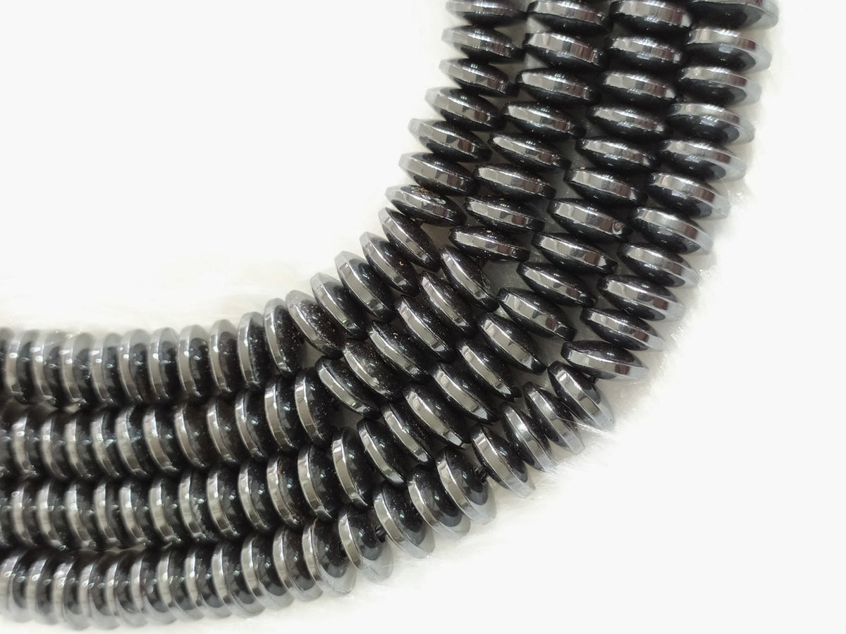 Hematite Rondelle Beads, Crystal Beads for Jewelry.  DestGlow