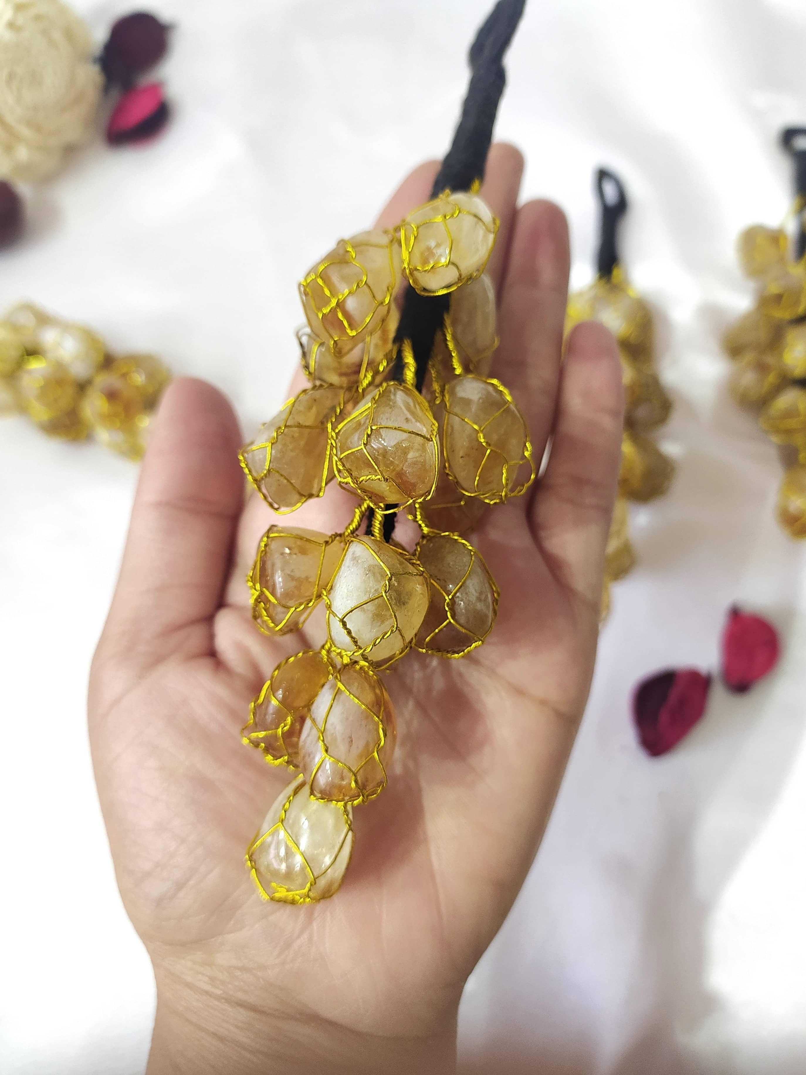 Natural Citrine Crystal Hanger | Citrine Hanger | Car Hanger  DestGlow