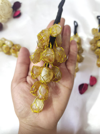 Natural Citrine Crystal Hanger | Citrine Hanger | Car Hanger  DestGlow
