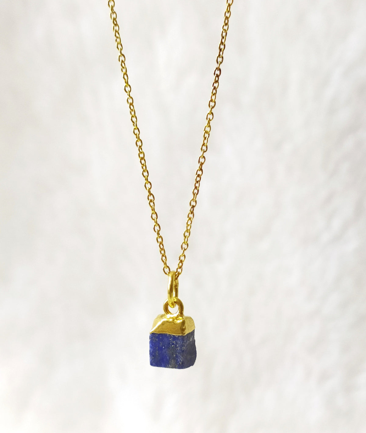 Lapis Lazuli Raw Crystal Necklace, Raw Gemstone Necklace.  DestGlow