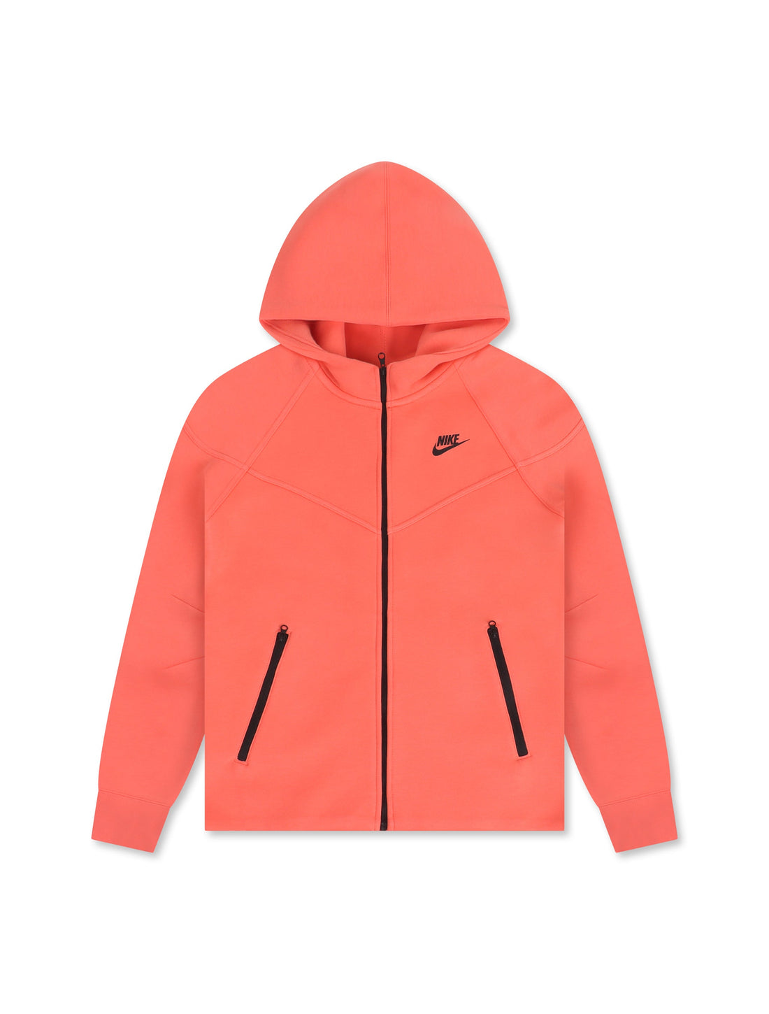 Nike Womens Sportswear Tech Fleece Windrunner Hoodie - Magic Ember/Black by Denim Exchange