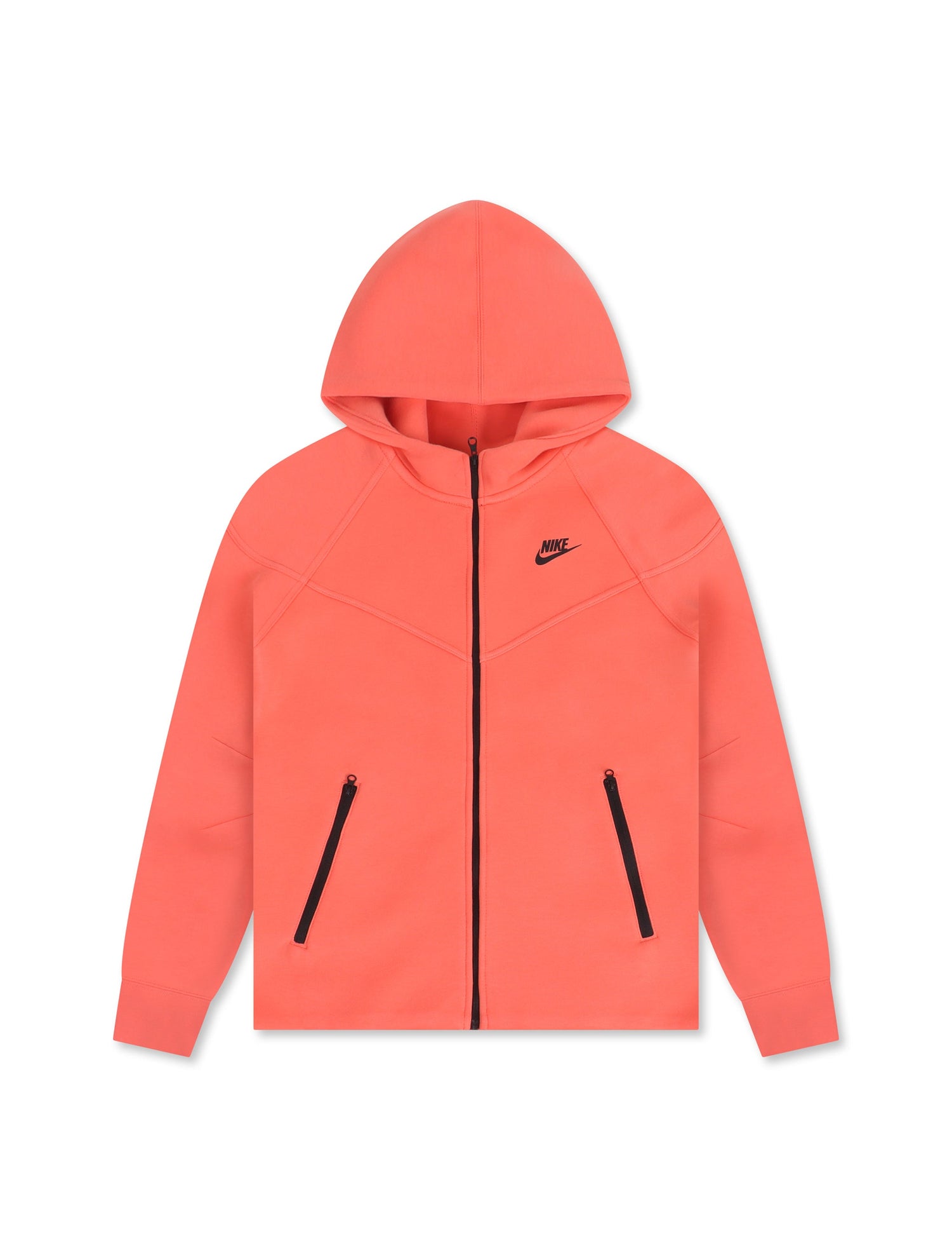 Nike Womens Sportswear Tech Fleece Windrunner Hoodie - Magic Ember/Black by Denim Exchange