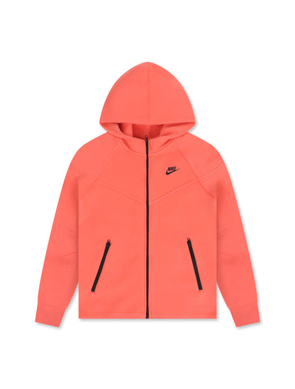 Nike Womens Sportswear Tech Fleece Windrunner Hoodie - Magic Ember/Black by Denim Exchange