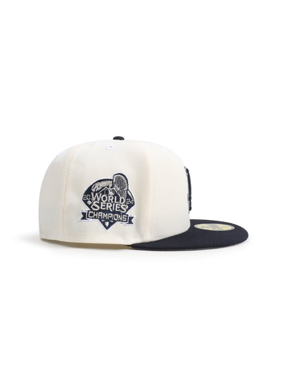 New Era 5950 World Series Champions Dodgers Hat - Chrome/Navy by Denim Exchange