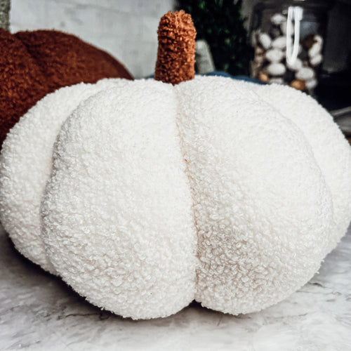 Blair Pumpkin - Handcrafted Blue Pastel Velvet Pumpkin Decor