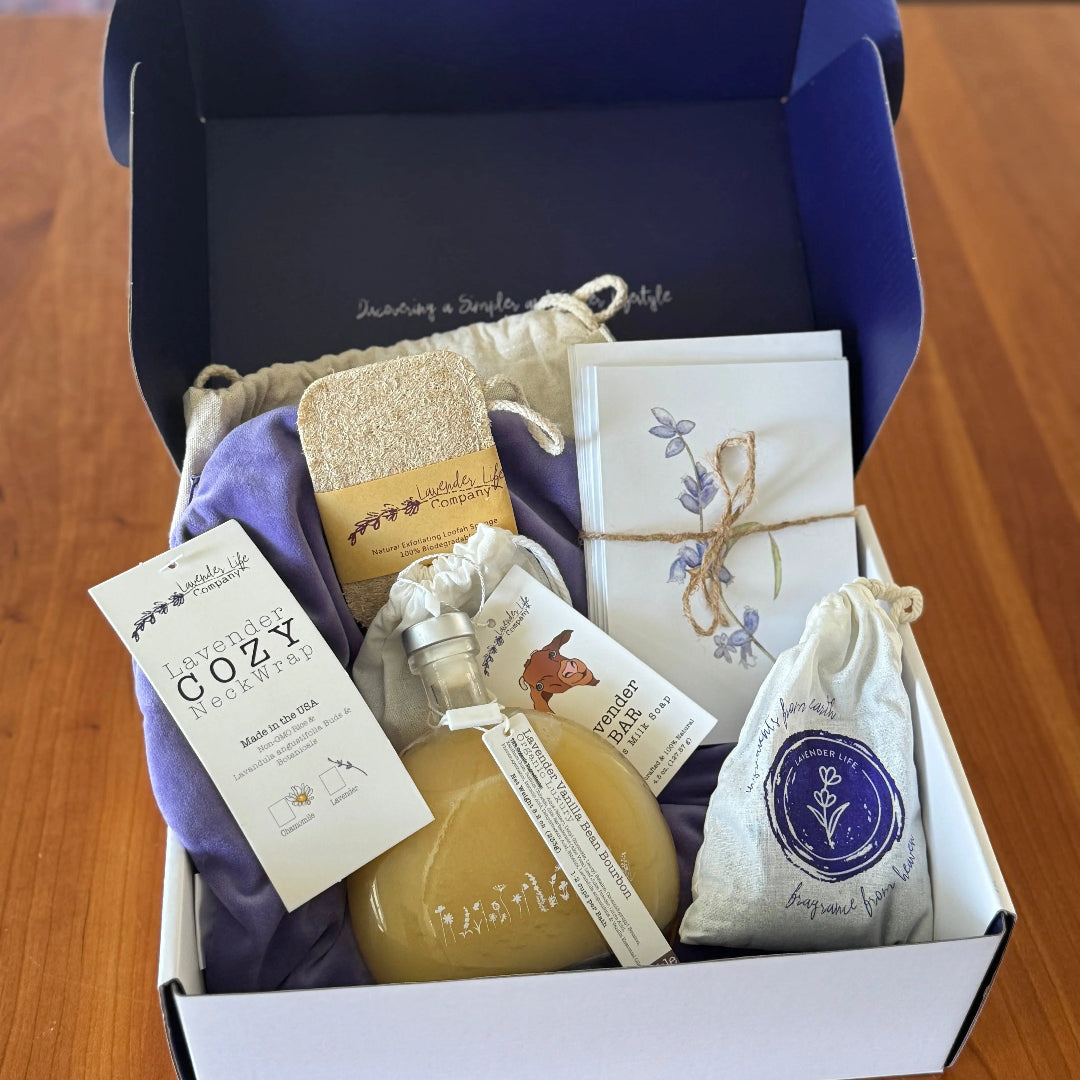 Calm &amp; Cozy Gift Box — Lavender Gift Set by Lavender Life Company