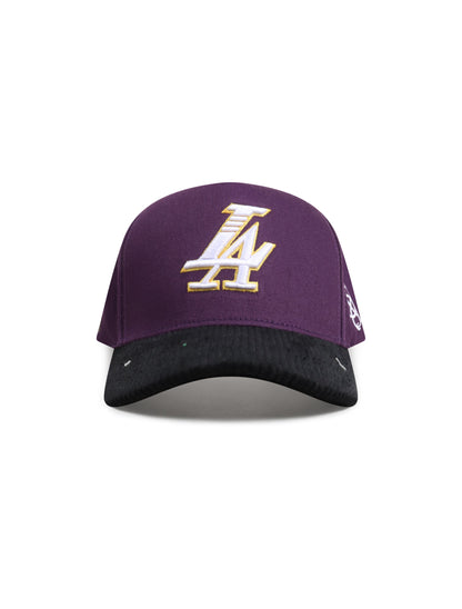 Reference Mens Paradise LA Corduroy Brim Hat - Purple/Black by Denim Exchange