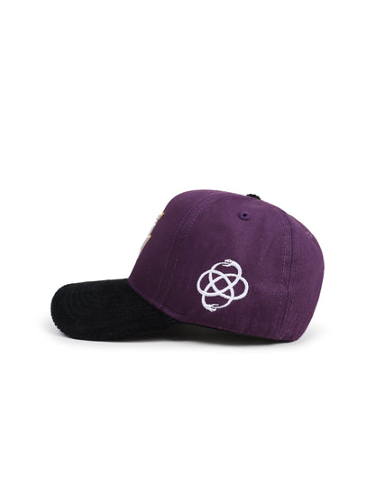 Reference Mens Paradise LA Corduroy Brim Hat - Purple/Black by Denim Exchange