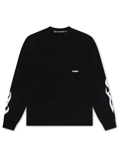 Gala Vandal Layer Long Sleeve - Black/Red by Denim Exchange