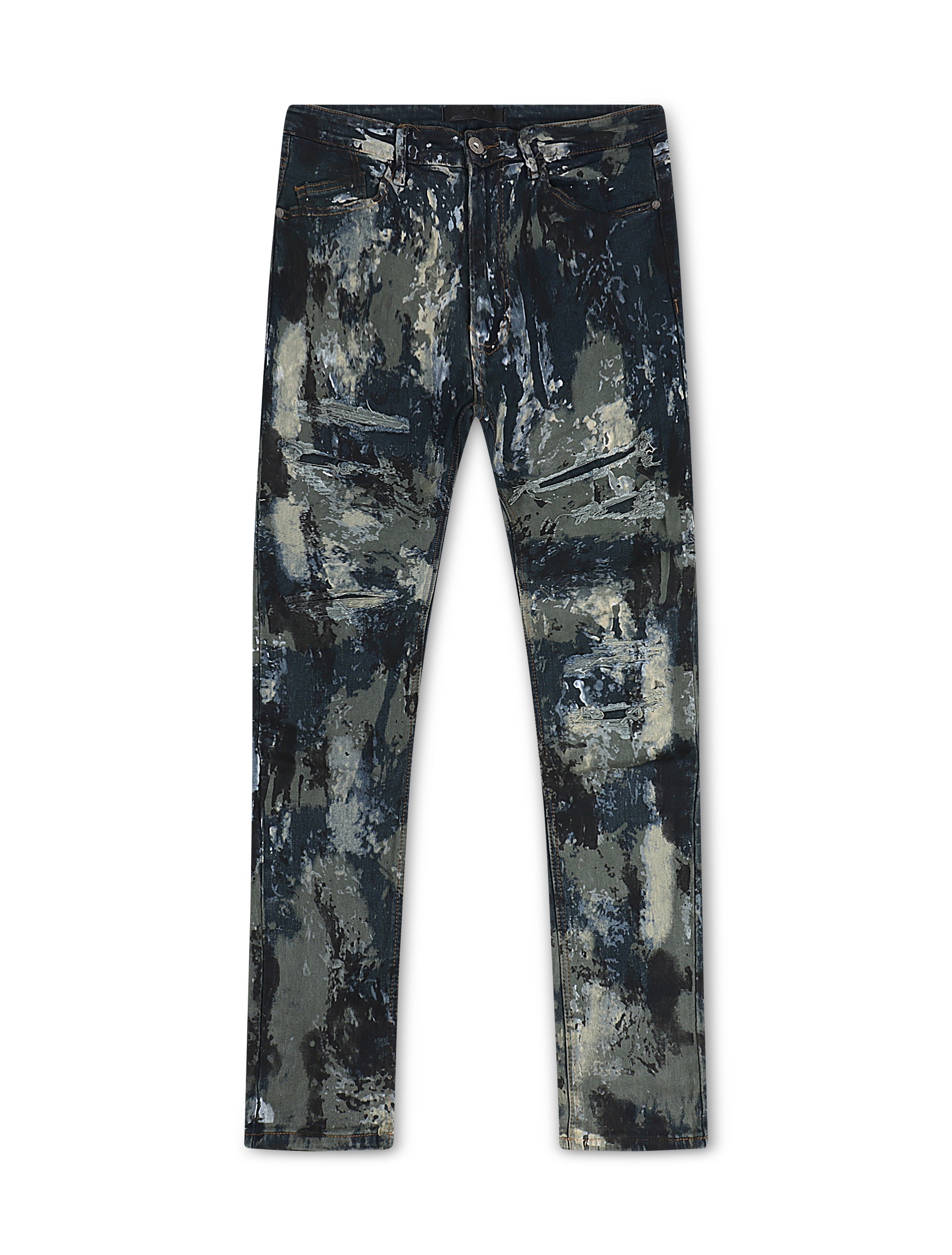 Kdnk Mens Vintage Skinny Jean - Olive by Denim Exchange