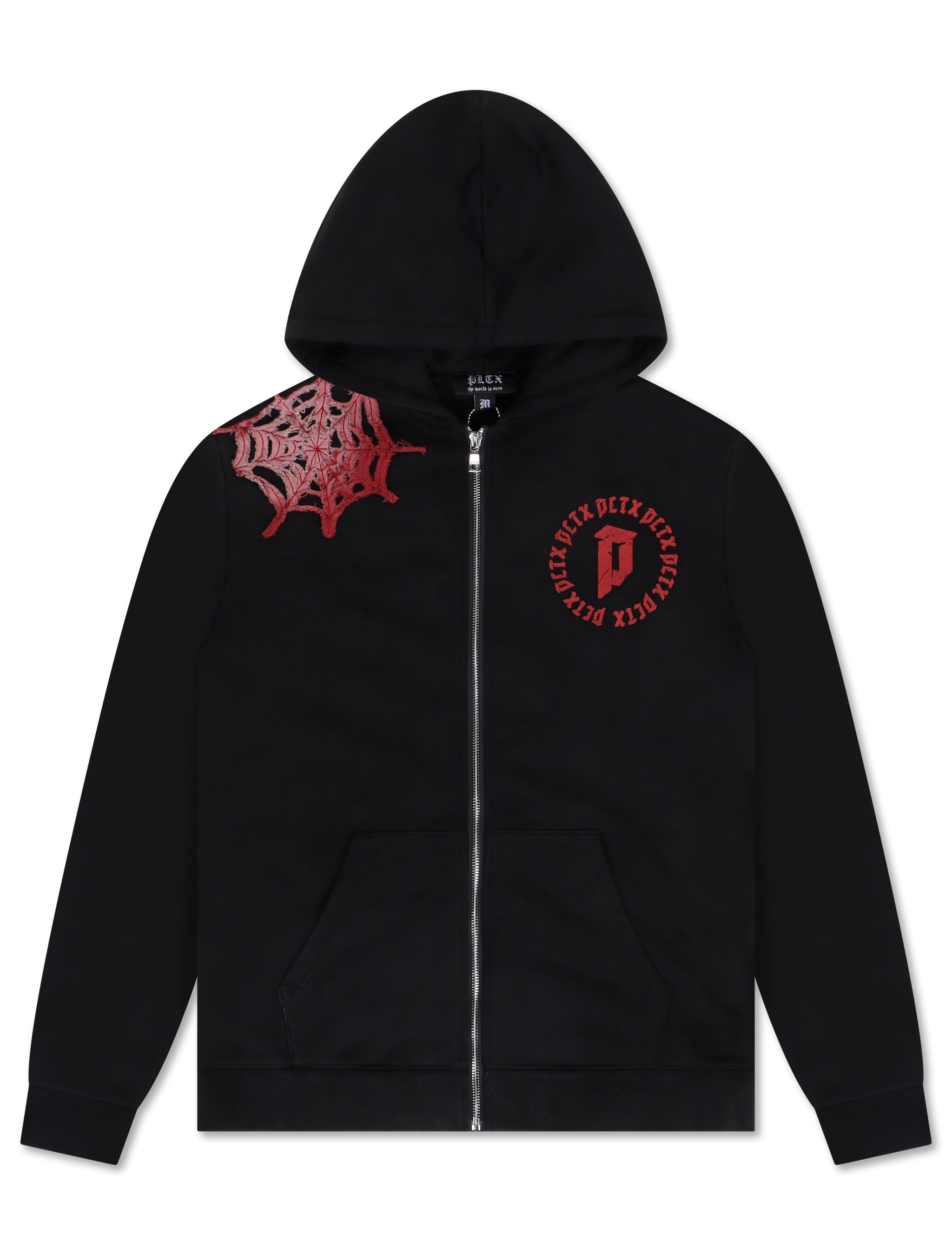 Politics Spider Web 301 Hoodie - Black by Denim Exchange