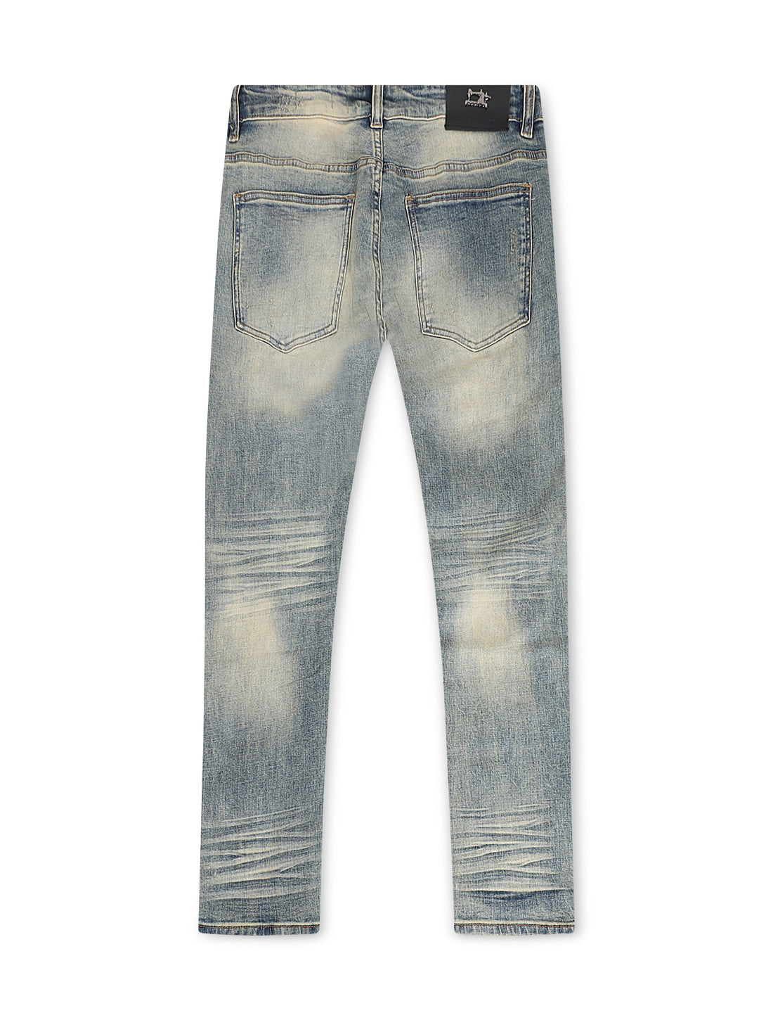 Damati Slim Fit Stretch Jeans - Blue Vintage Wash by Denim Exchange