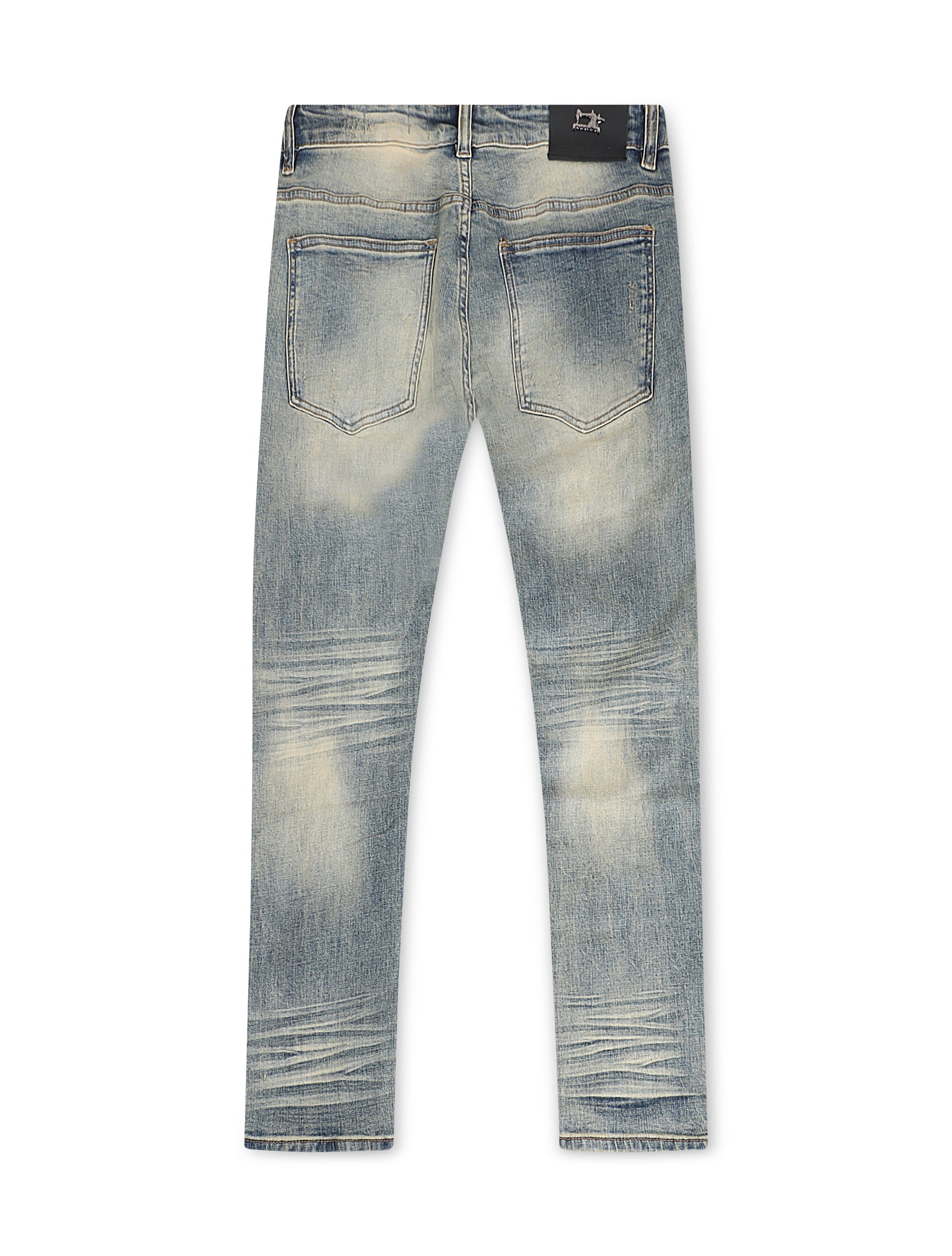 Damati Slim Fit Stretch Jeans - Blue Vintage Wash by Denim Exchange