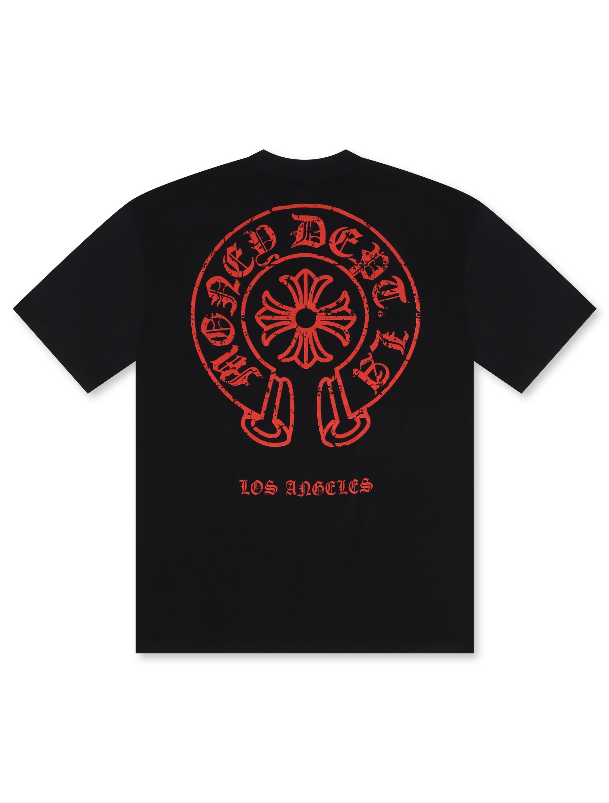 Money Dept. Vintage Old English Tee - Black/Red by Denim Exchange