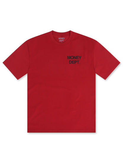 Money Dept. Los Angeles Heavyweight Tee - Burgundy/Black by Denim Exchange
