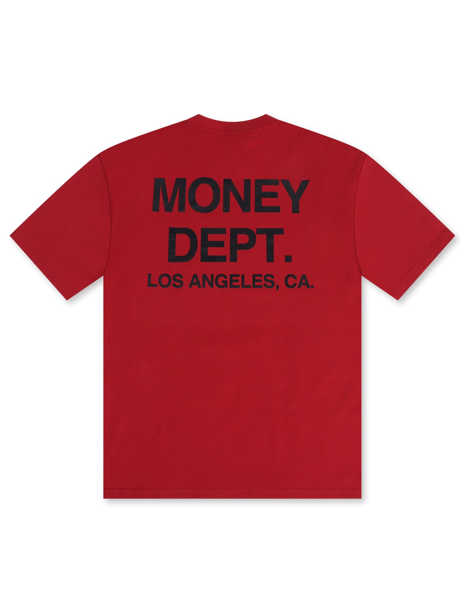 Money Dept. Los Angeles Heavyweight Tee - Burgundy/Black by Denim Exchange