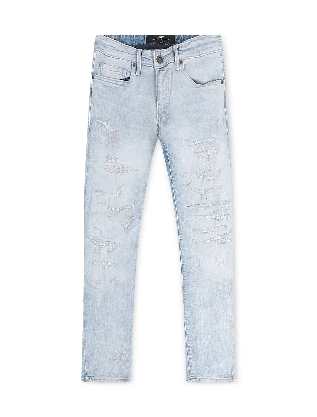 Jordan Craig Rip and Repair Ross Fit Jeans - Ice Blue by Denim Exchange