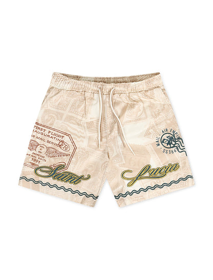 Smoke Rise Fashion Twill Shorts - Papyrus by Denim Exchange