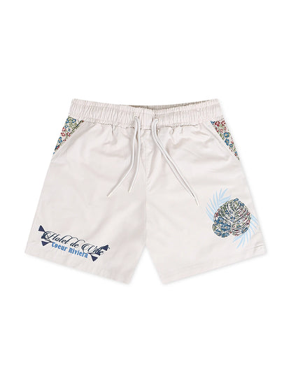 Smoke Rise Fashion Twill Shorts - Chalk by Denim Exchange