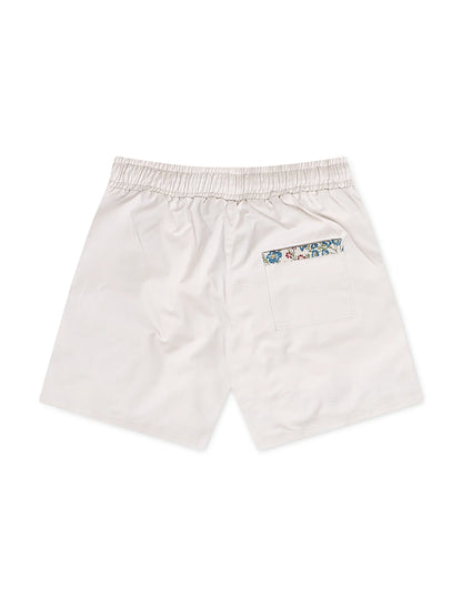 Smoke Rise Fashion Twill Shorts - Chalk by Denim Exchange