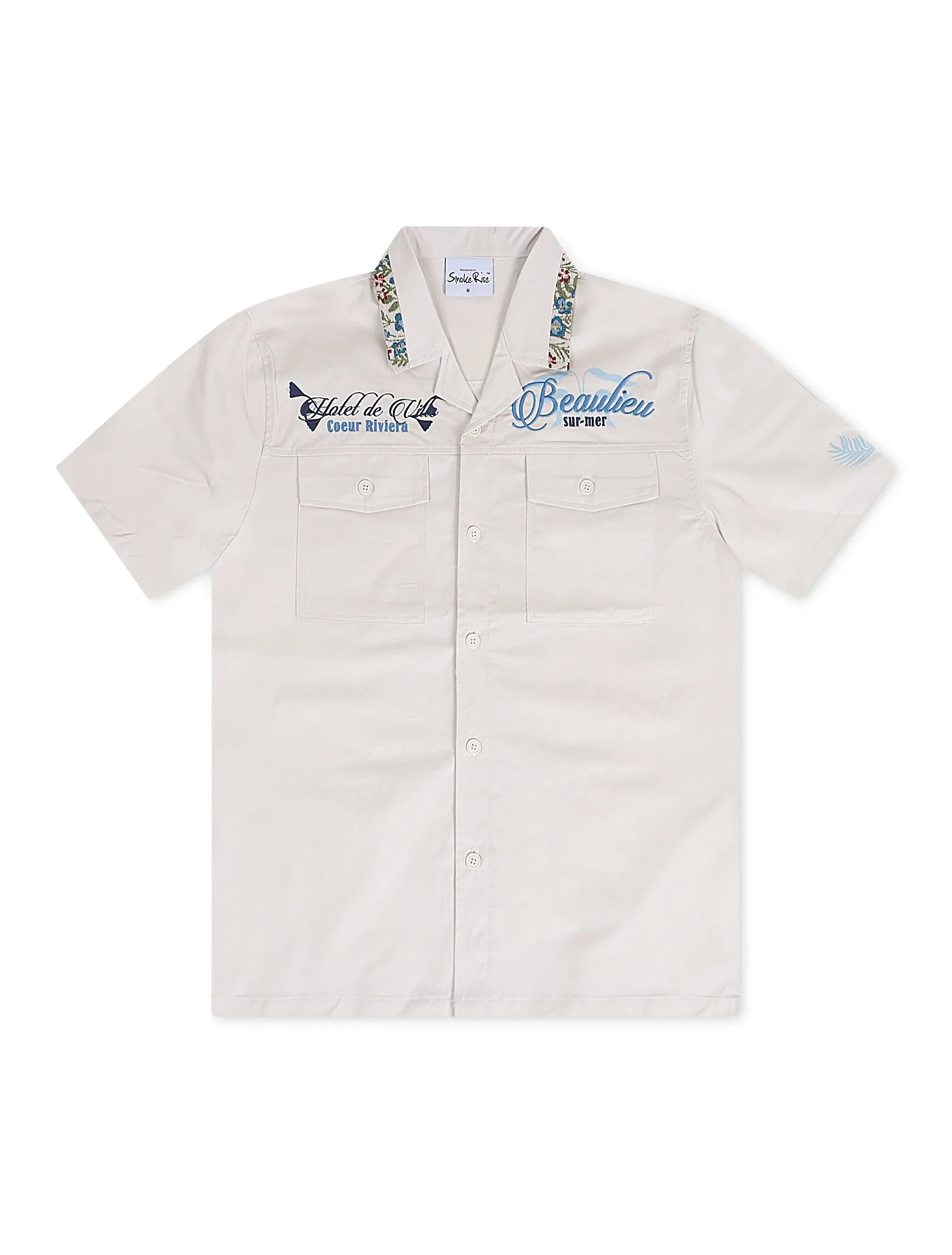 Smoke Rise Button Down Shirt - Chalk by Denim Exchange