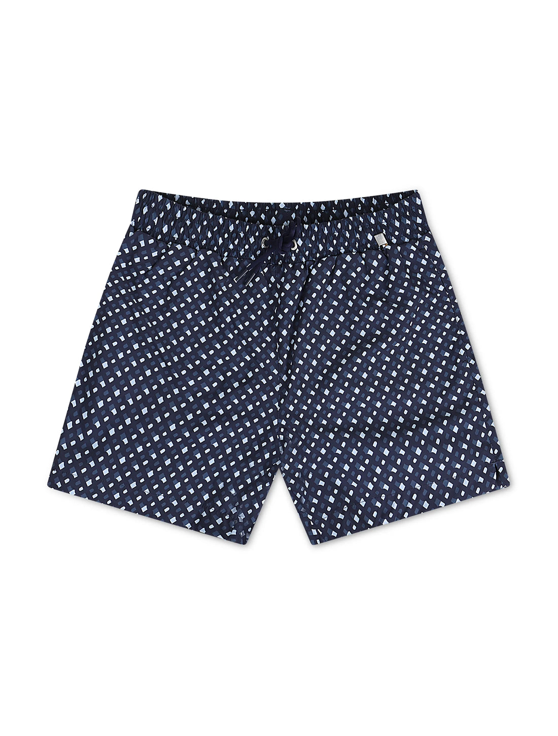 Boss Monogram Print Swim Shorts - Blue by Denim Exchange